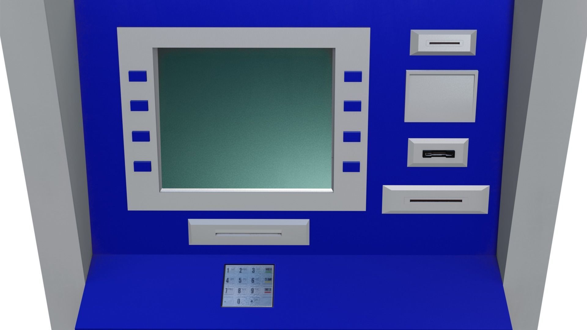 ATM Cash Machine Low-poly 3D model_8