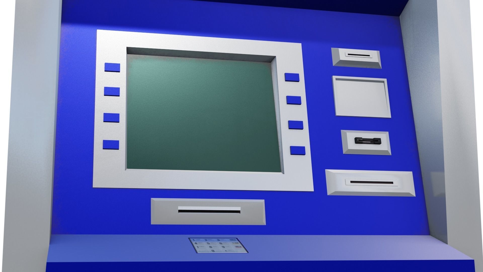 ATM Cash Machine Low-poly 3D model_9