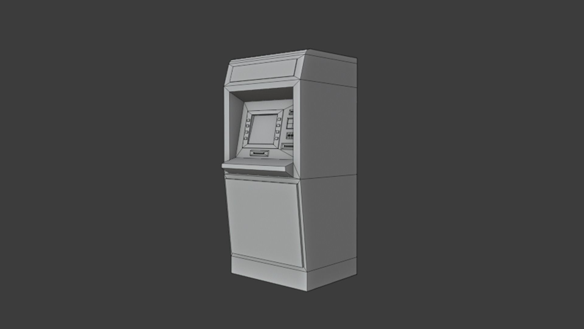 ATM Cash Machine Low-poly 3D model_13