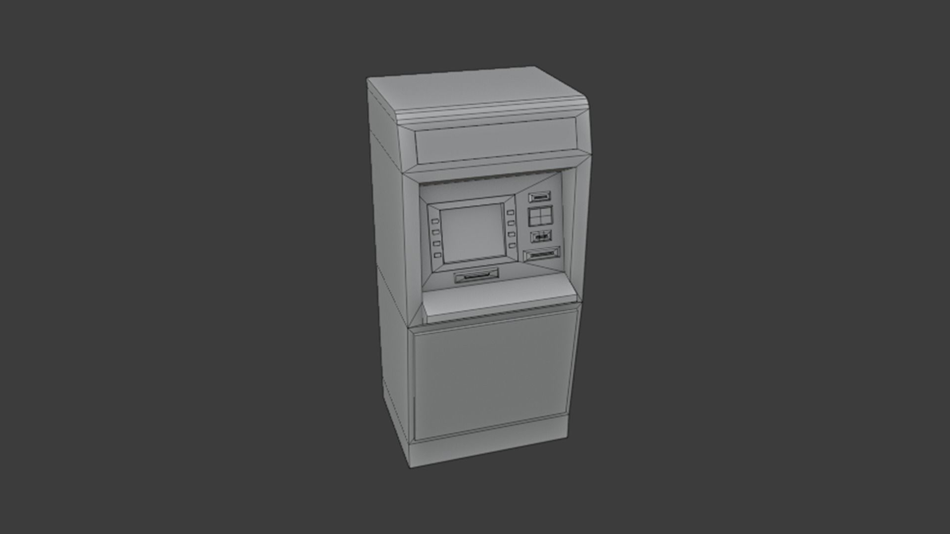 ATM Cash Machine Low-poly 3D model_11