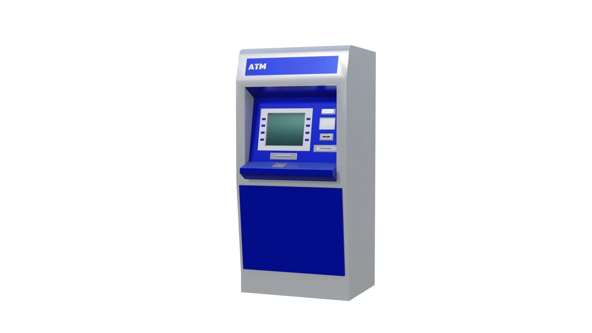 ATM Cash Machine Low-poly 3D model_1