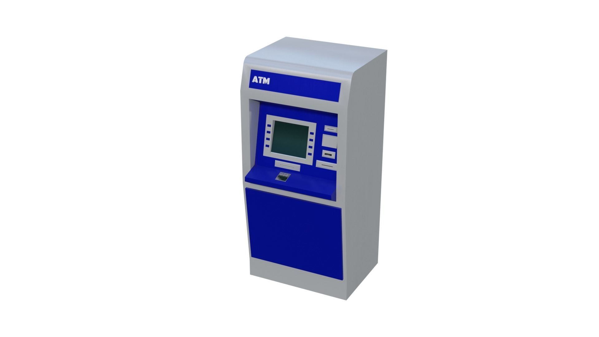 ATM Cash Machine Low-poly 3D model_3