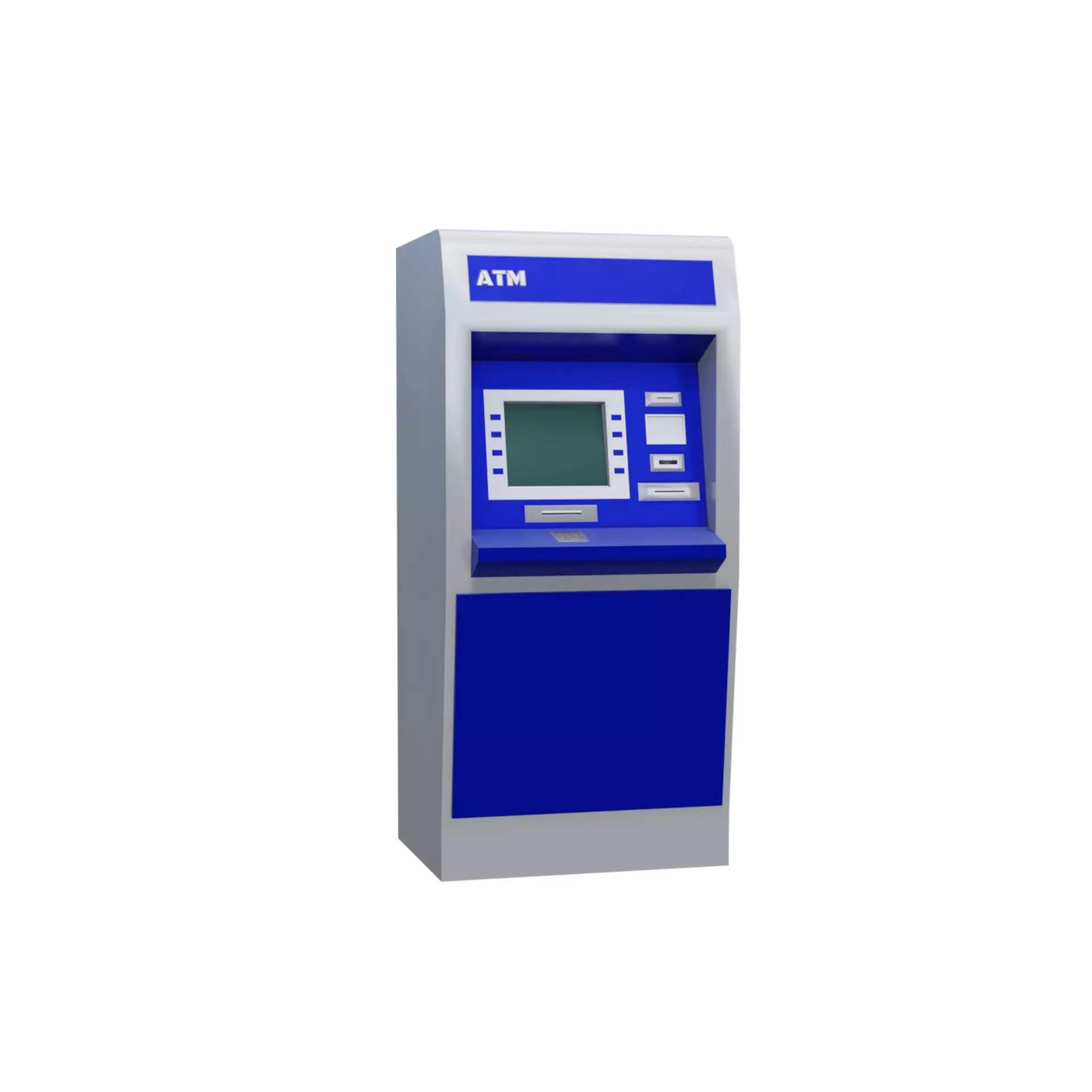ATM Cash Machine Low-poly 3D model_0