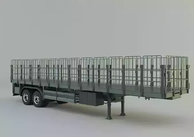 truck trailer 3 model 3D model