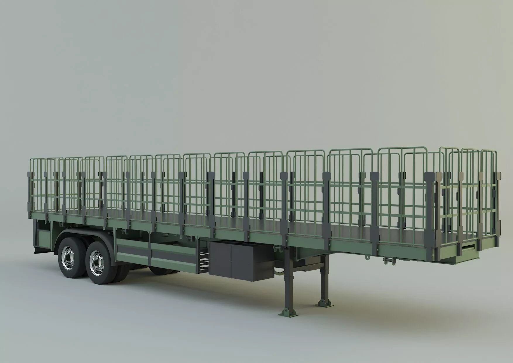 truck trailer 3 model 3D model 3D model