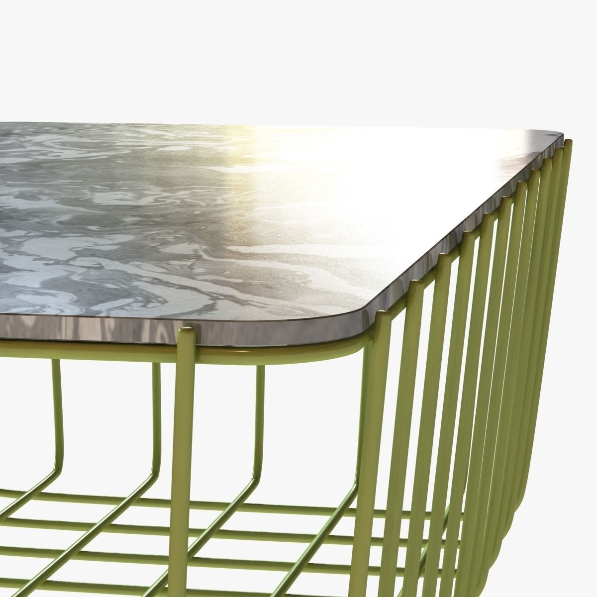 Blu Dot Scamp Large Table - Marble Top 3D model_3