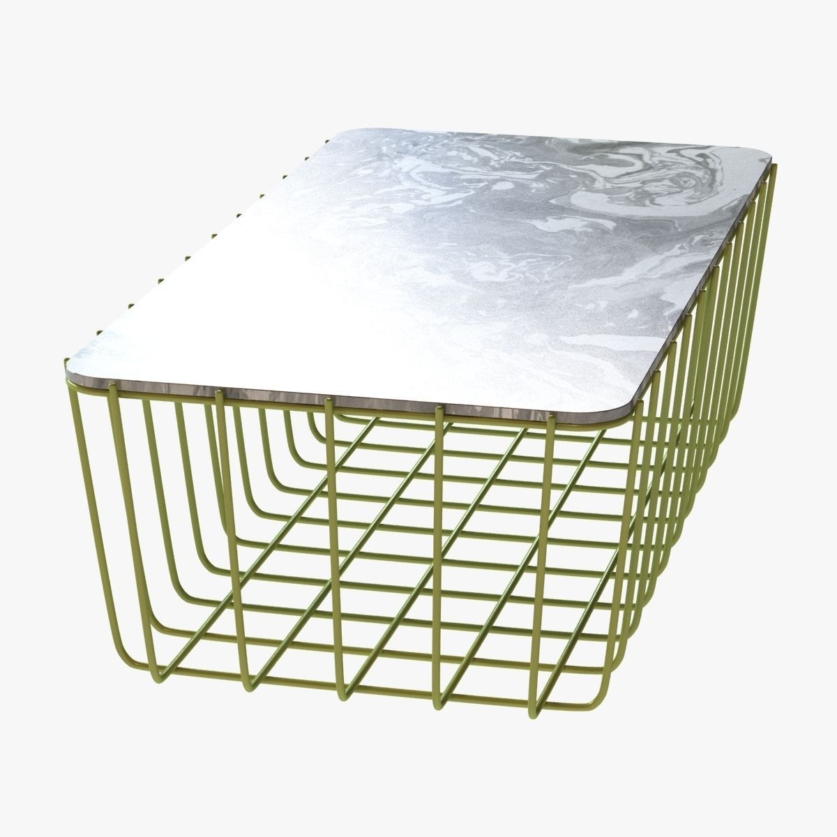 Blu Dot Scamp Large Table - Marble Top 3D model_2