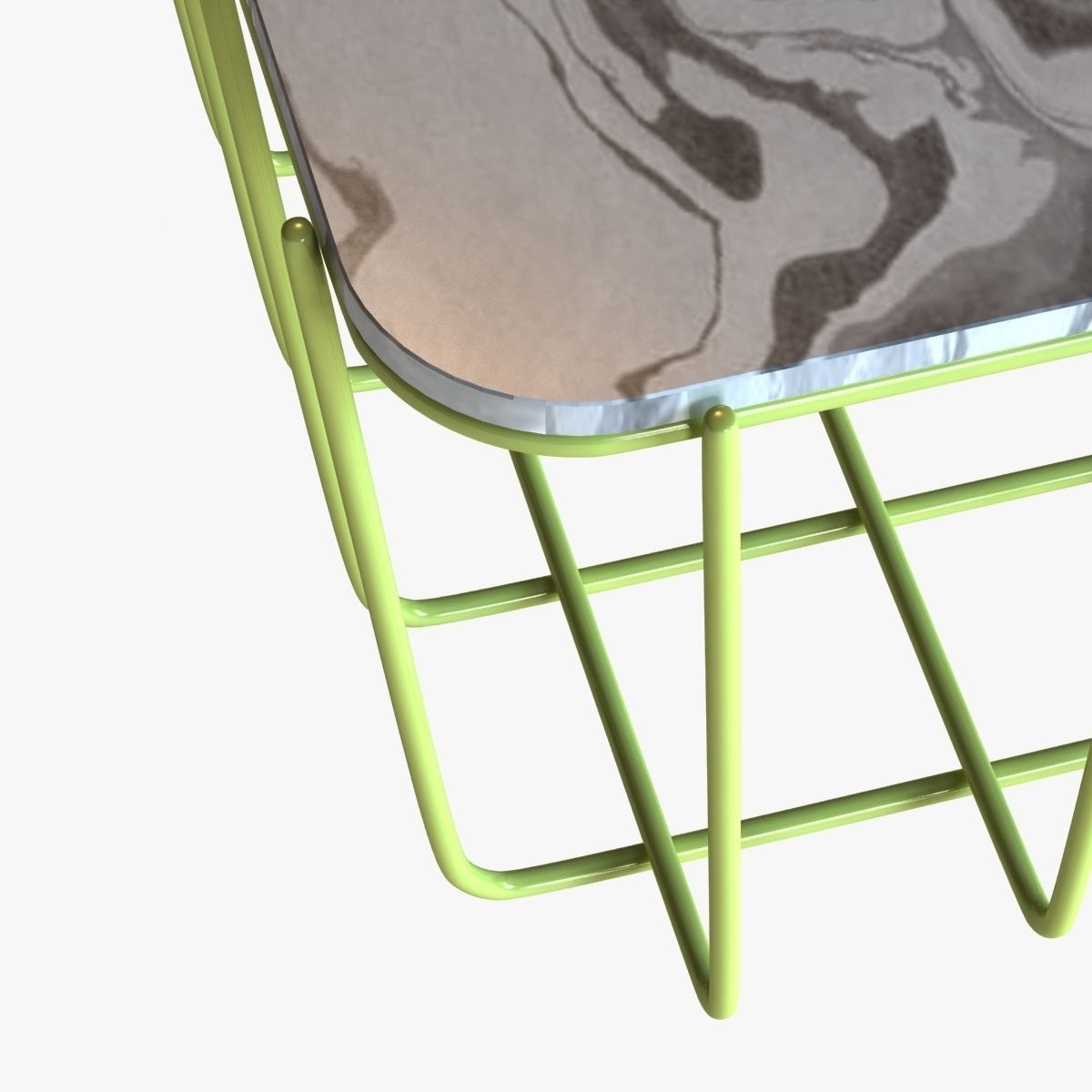 Blu Dot Scamp Large Table - Marble Top 3D model_1
