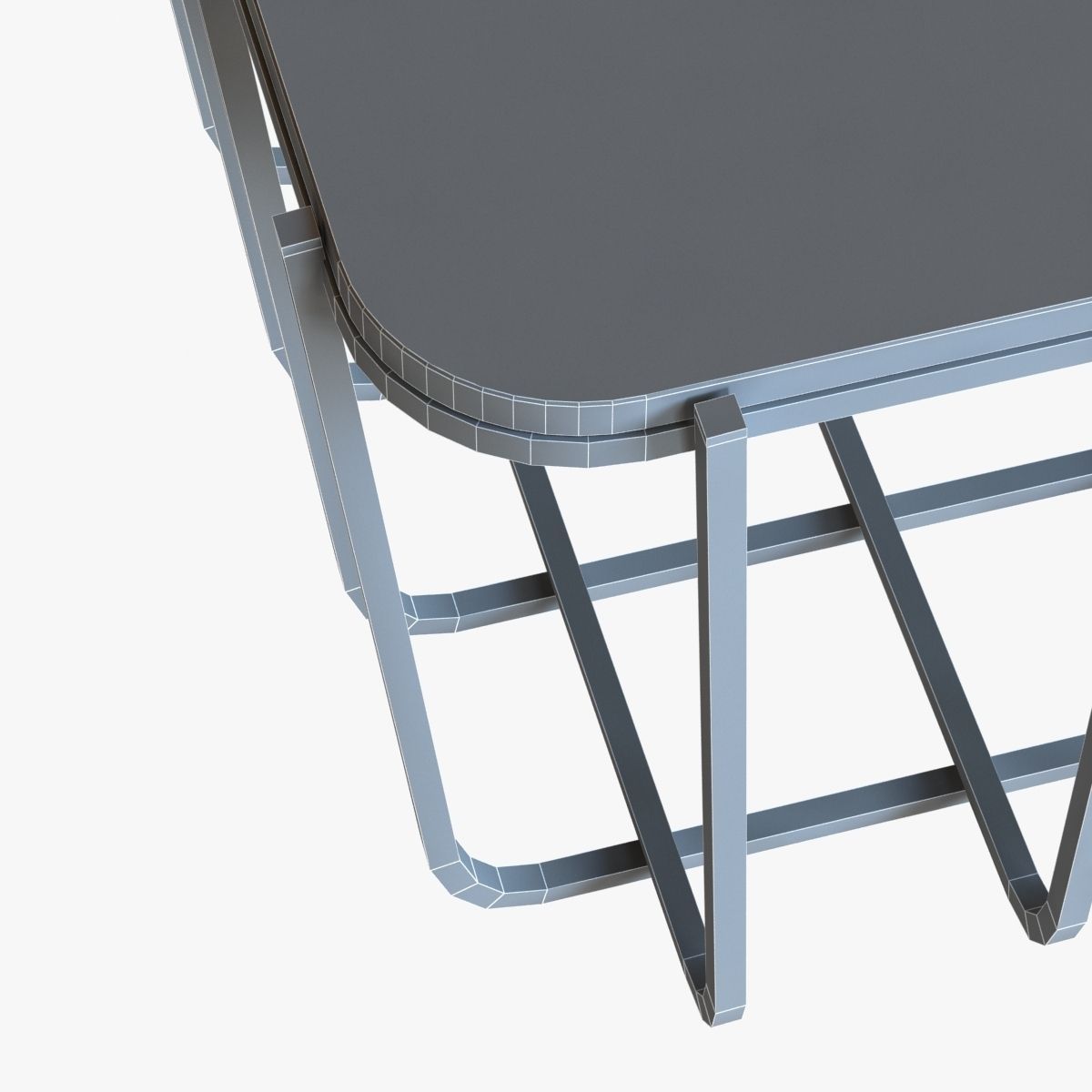 Blu Dot Scamp Large Table - Marble Top 3D model_4