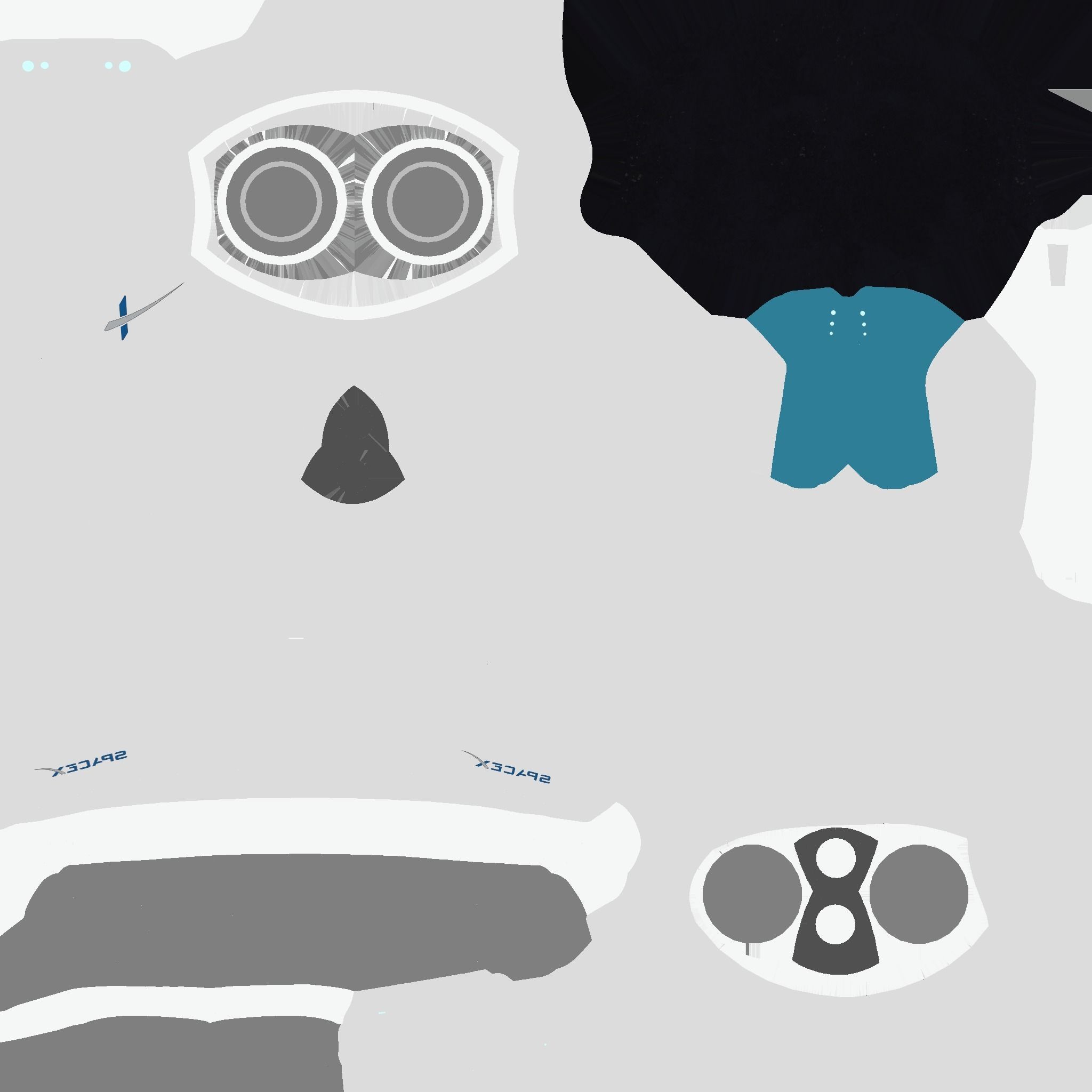 Astronaut Helmet 01 - SpaceX - Character Design Fashion Low-poly 3D model_17