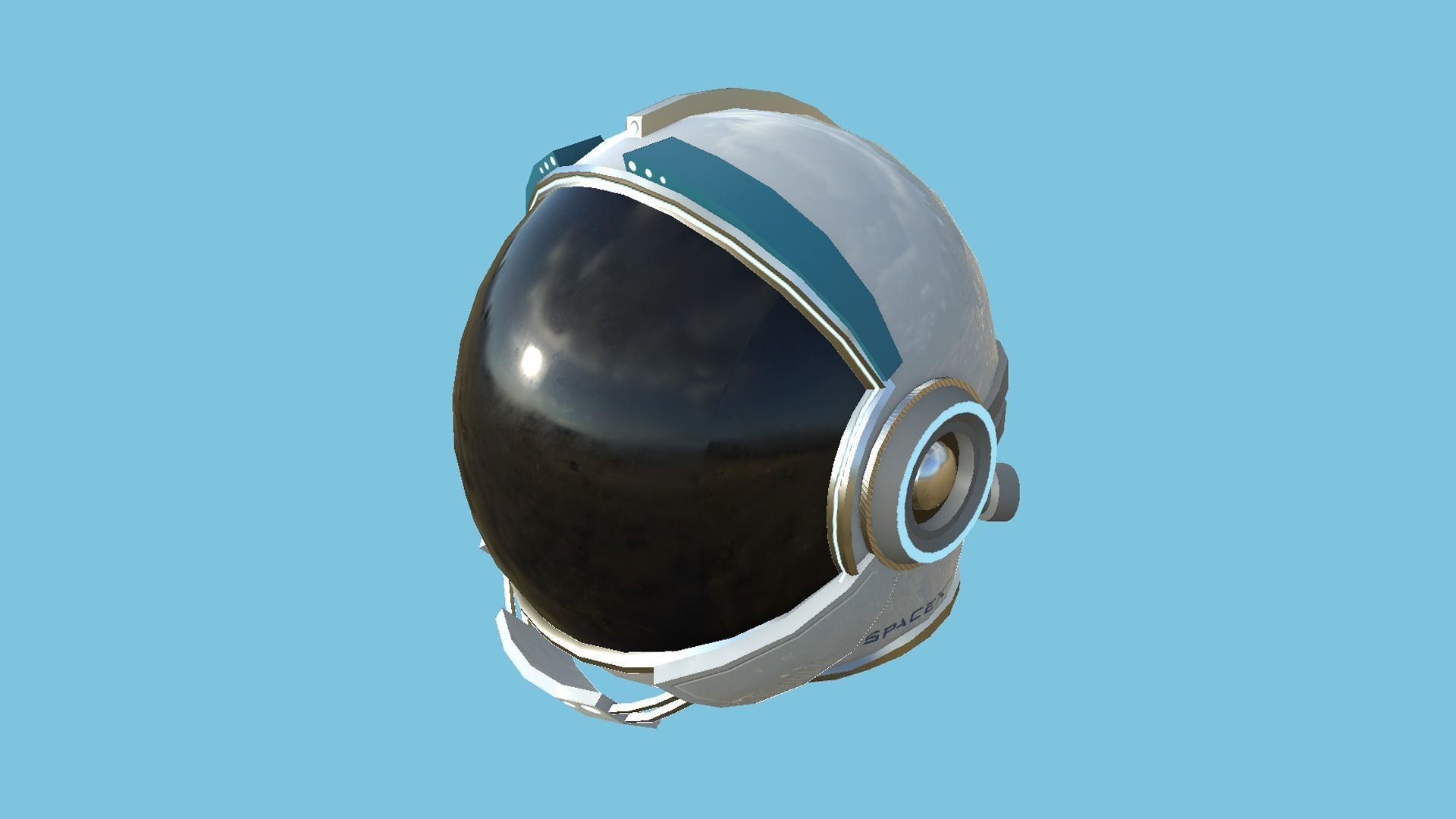 Astronaut Helmet 01 - SpaceX - Character Design Fashion Low-poly 3D model_2