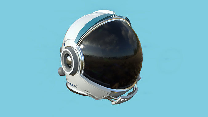 Astronaut Helmet 01 - SpaceX - Character Design Fashion Low-poly 3D model