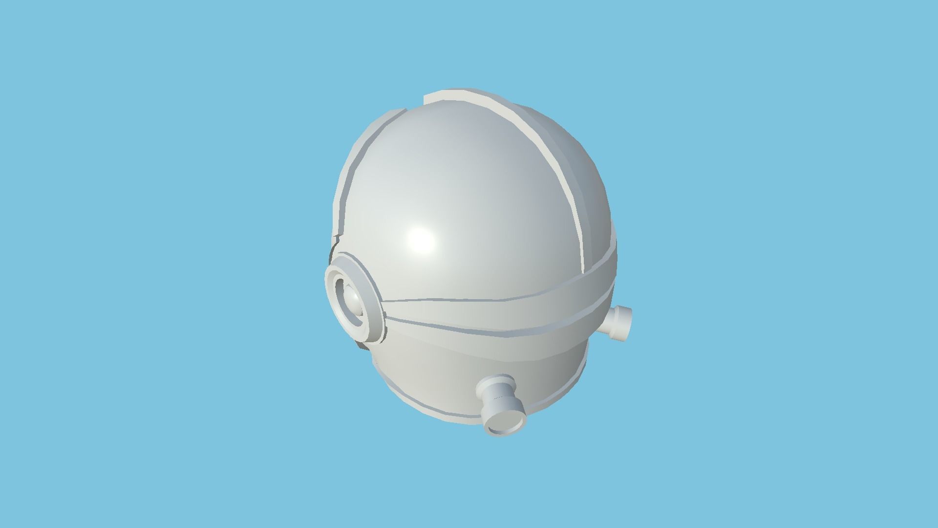 Astronaut Helmet 01 - SpaceX - Character Design Fashion Low-poly 3D model_11