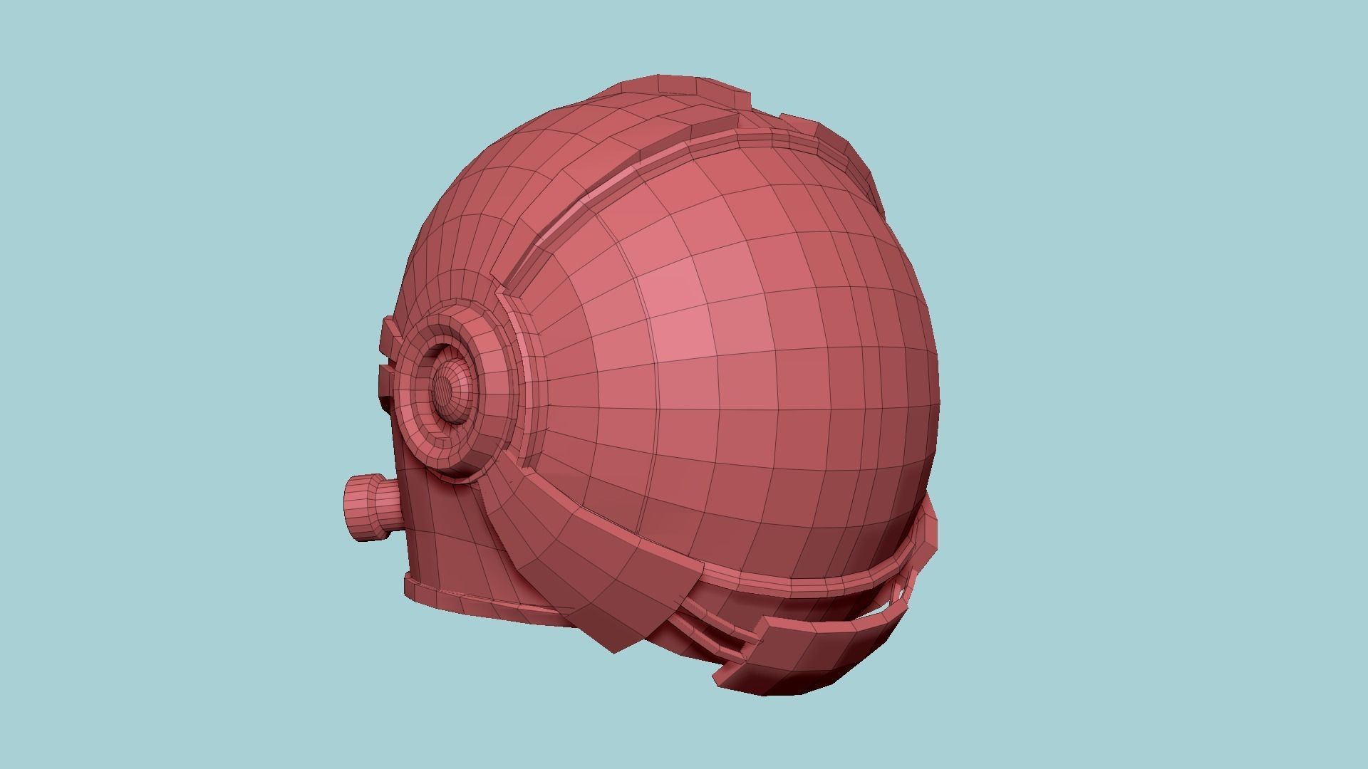 Astronaut Helmet 01 - SpaceX - Character Design Fashion Low-poly 3D model_9