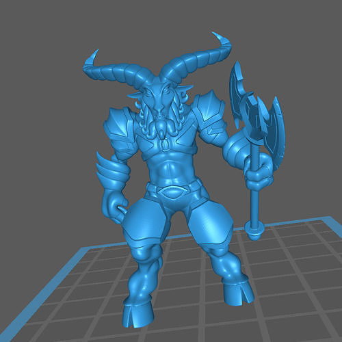 Beastman - Goat-Man - Warrior of Chaos Free 3D print model