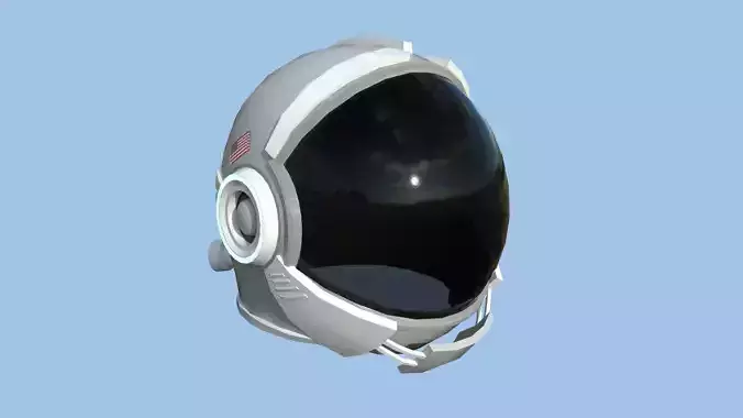 Astronaut Helmet 03 - USA Gray - Character Design Fashion