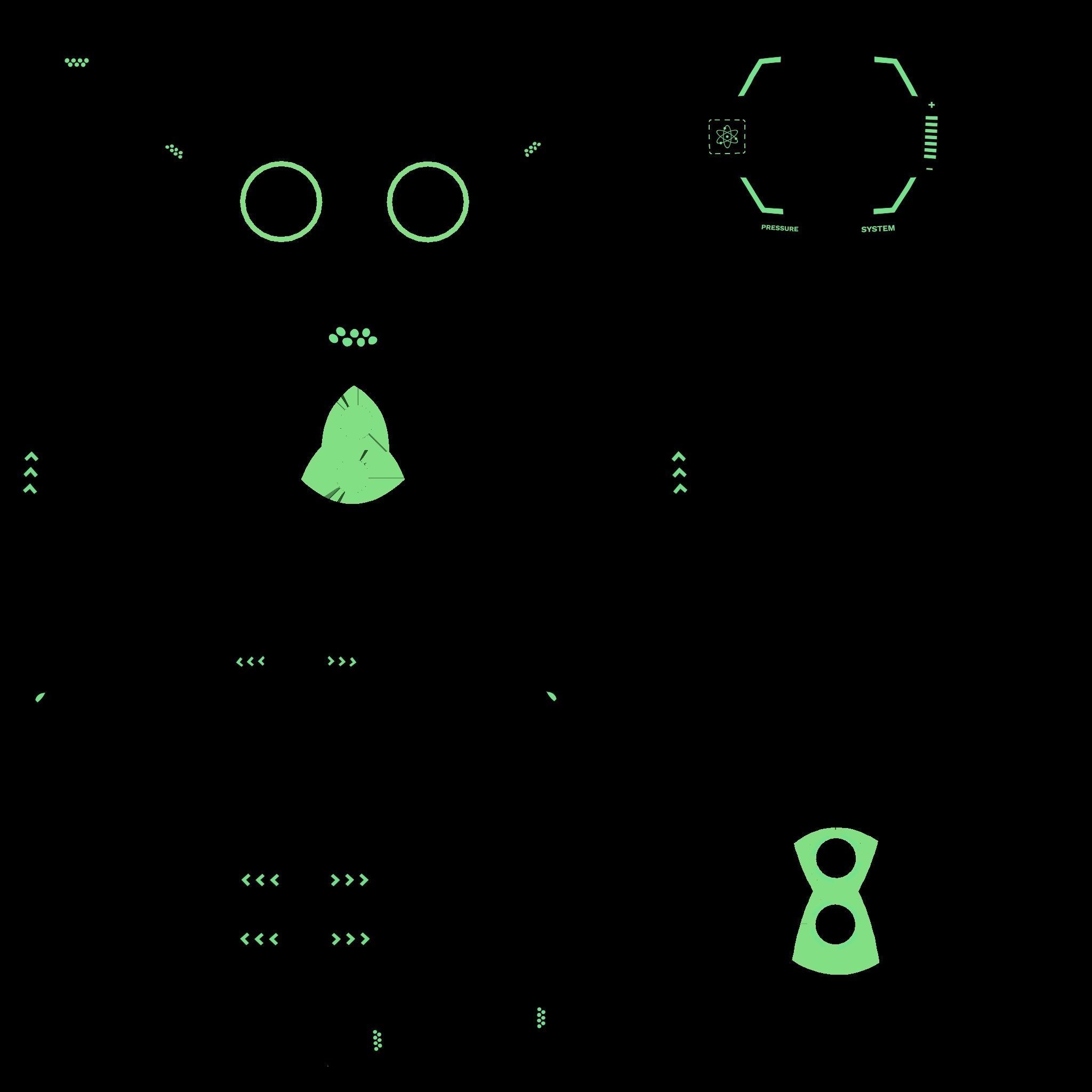 Astronaut Helmet 05 - Green Gold - Character Design Fashion Low-poly 3D model_17