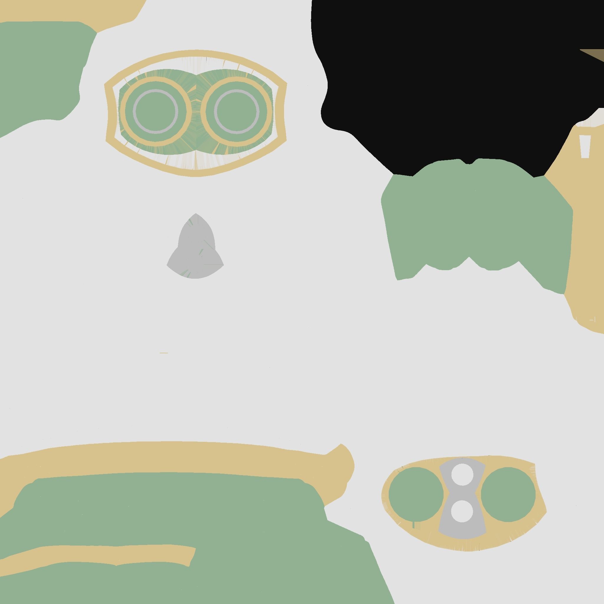 Astronaut Helmet 05 - Green Gold - Character Design Fashion Low-poly 3D model_16