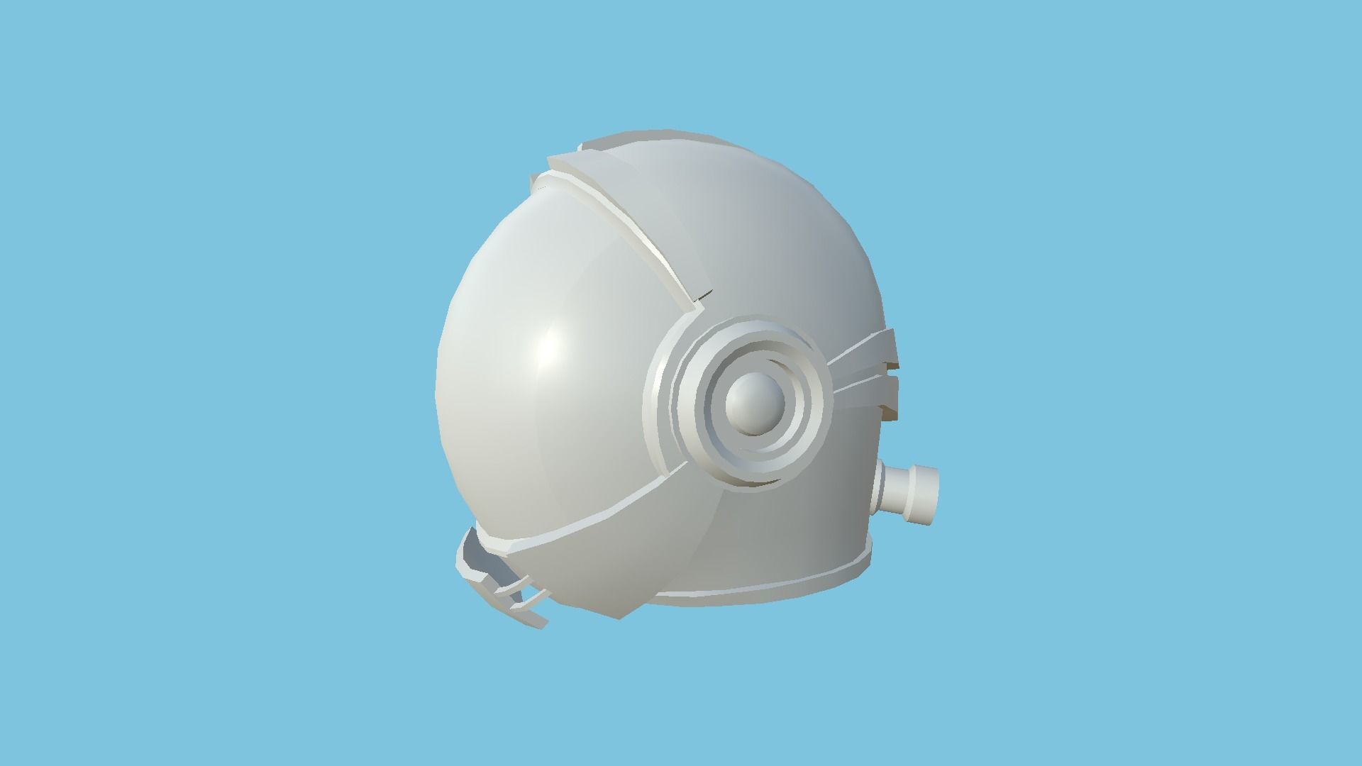 Astronaut Helmet 07 - Full Black - Character Design Fashion Low-poly 3D model_12
