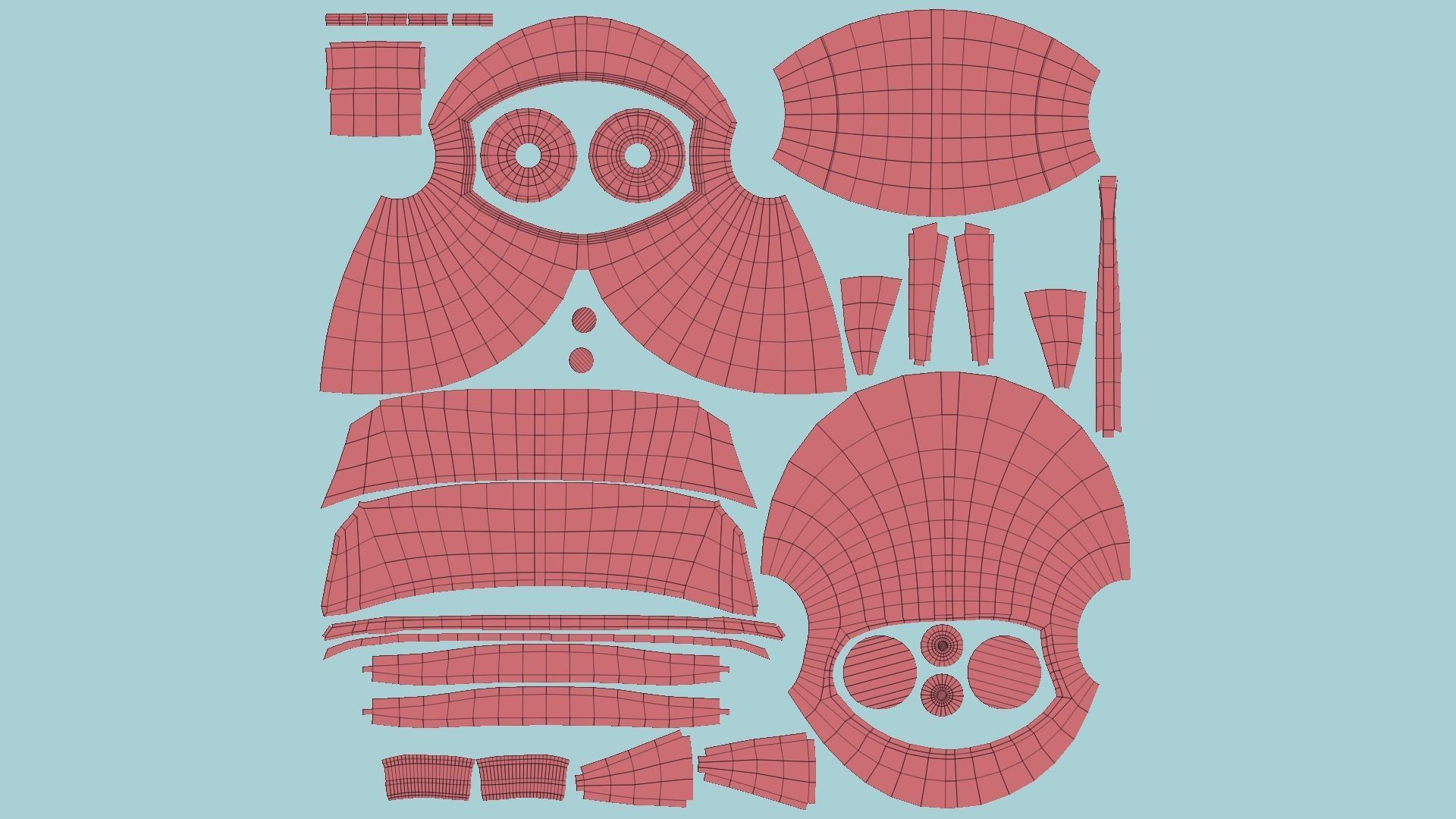 Astronaut Helmet 07 - Full Black - Character Design Fashion Low-poly 3D model_7