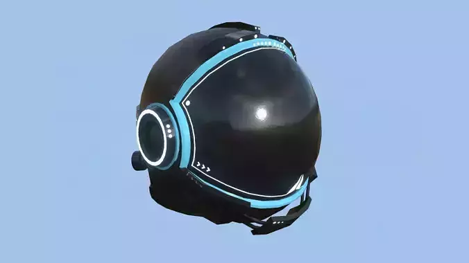 Astronaut Helmet 07 - Full Black - Character Design Fashion