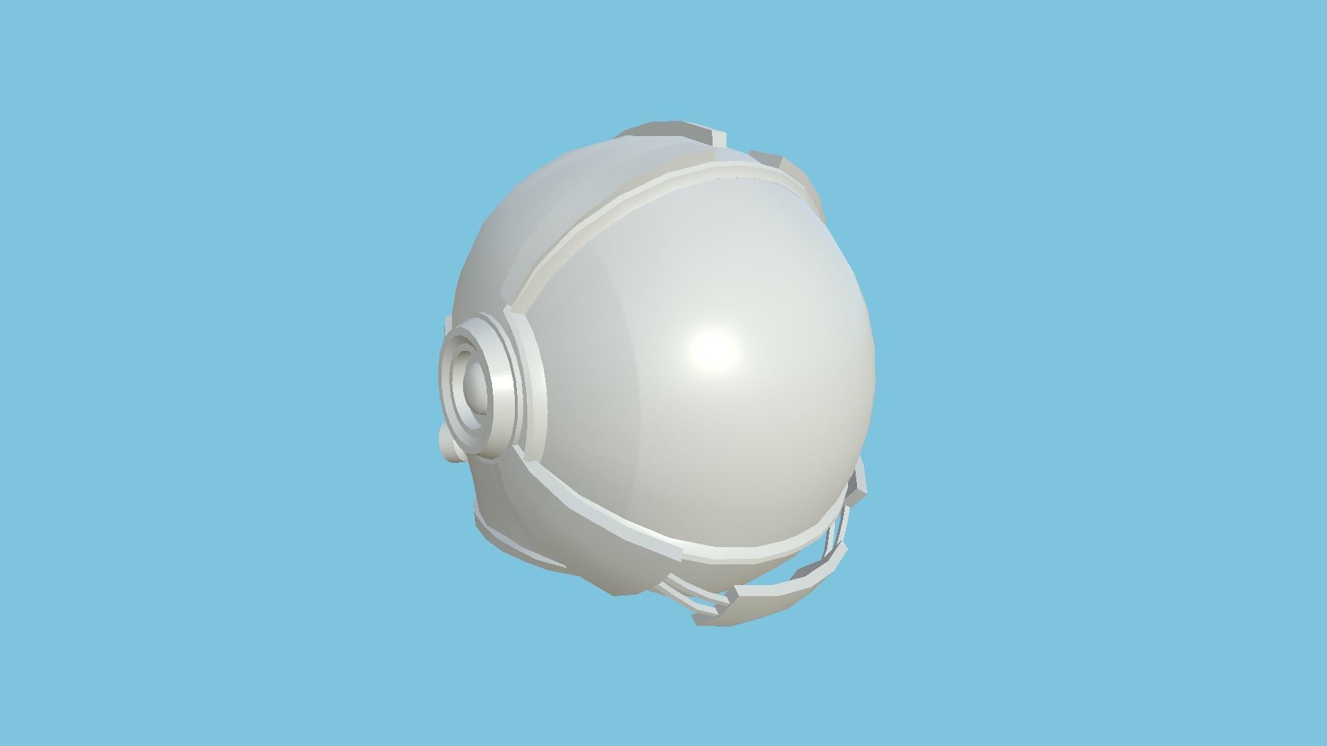 Astronaut Helmet 07 - Full Black - Character Design Fashion Low-poly 3D model_13
