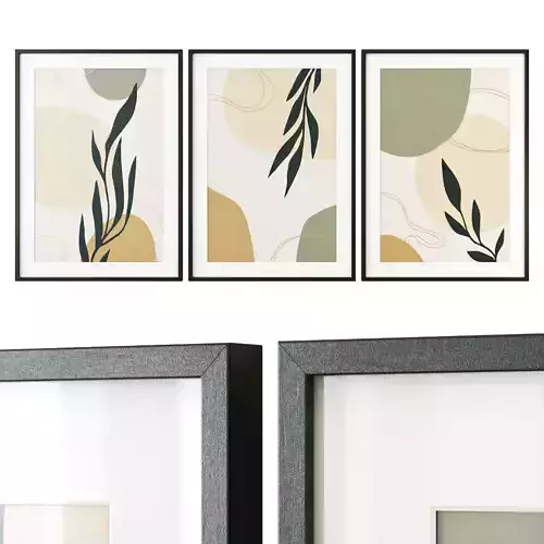 Triptych abstract poster set