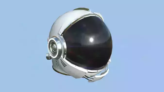 Astronaut Helmet 08 - White Aluminum - Character Design Fashion
