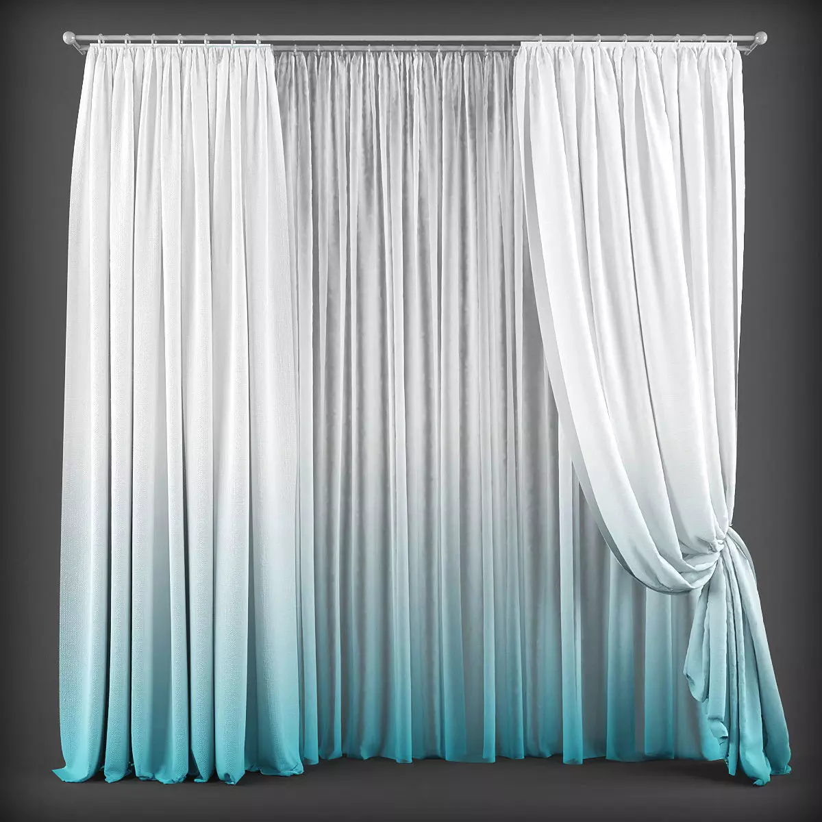Curtain 3D model 136 Low-poly 3D model_0