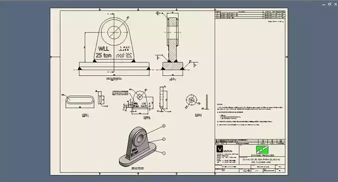 Padeye flat piece of metal