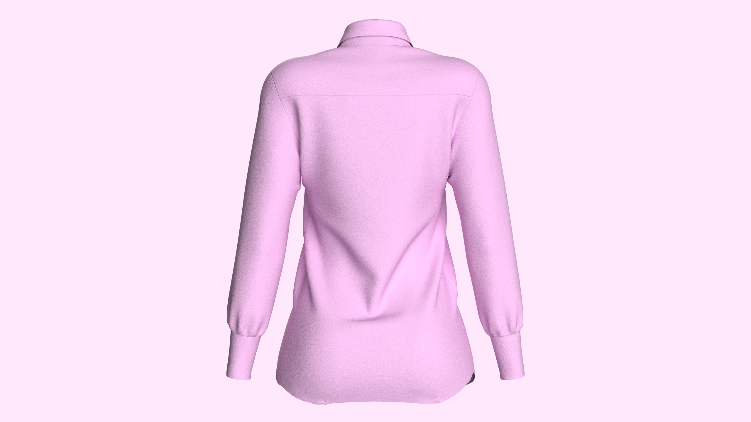 Women Long Torso-Shirt 3D model_3