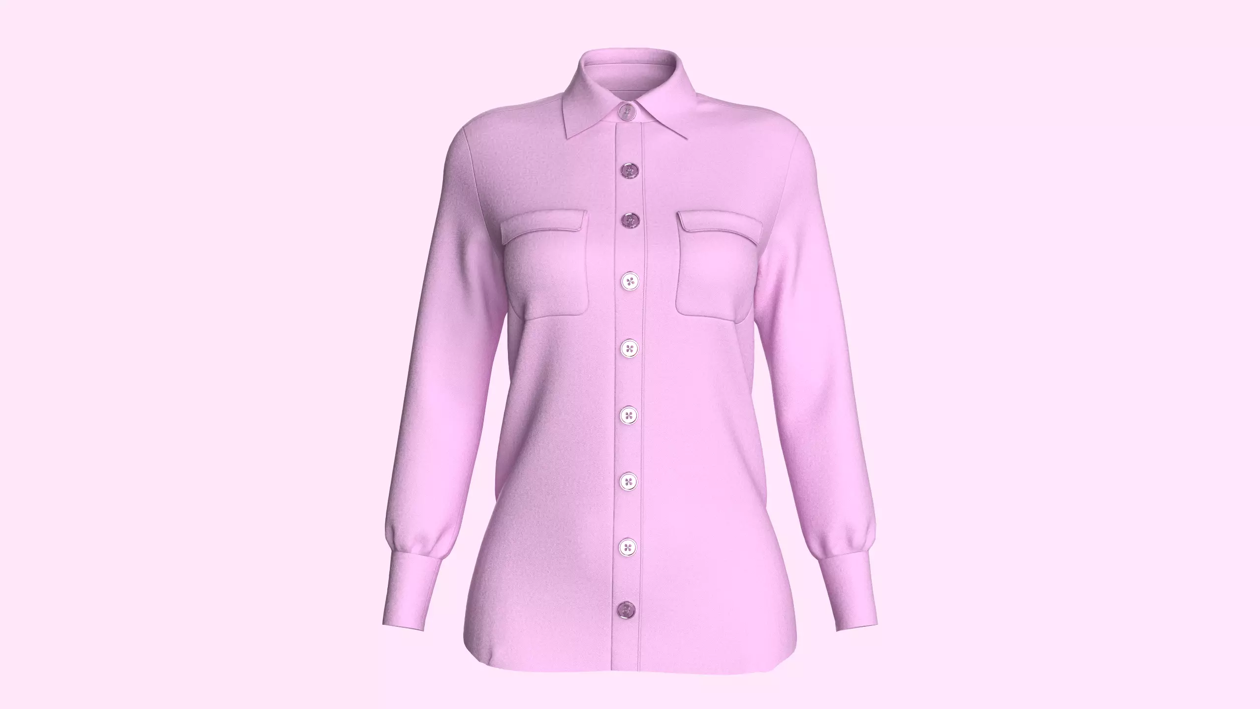 Women Long Torso-Shirt 3D model_0
