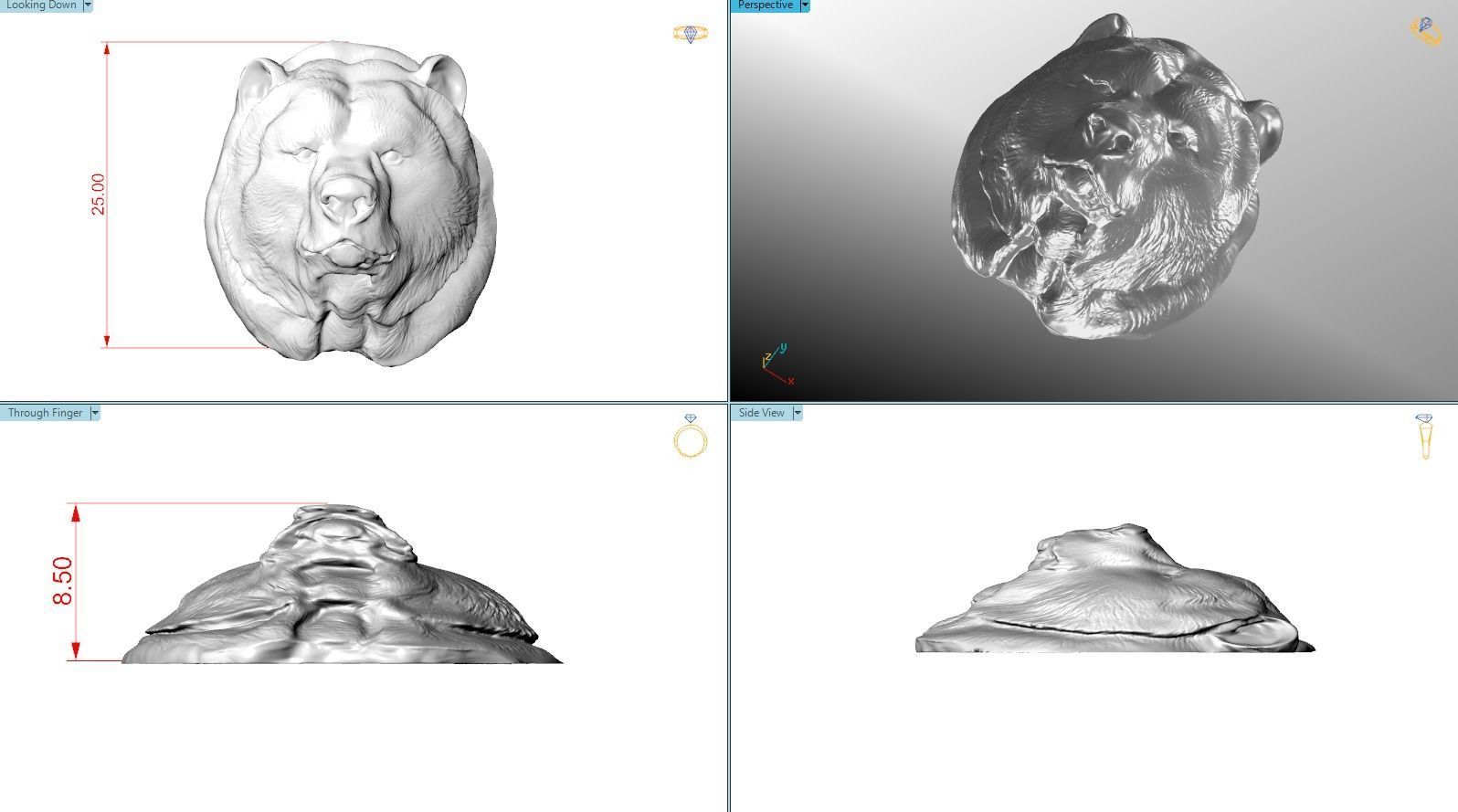 bear suspension 3D print model_3