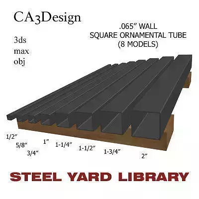 065in Wall Square Ornamental Tube