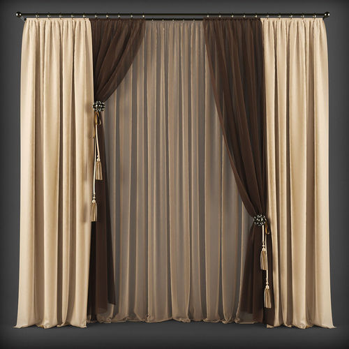 Curtain 3D model 139 Low-poly 3D model