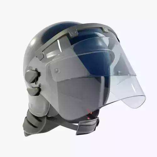 Police Riot Helmet 3D model