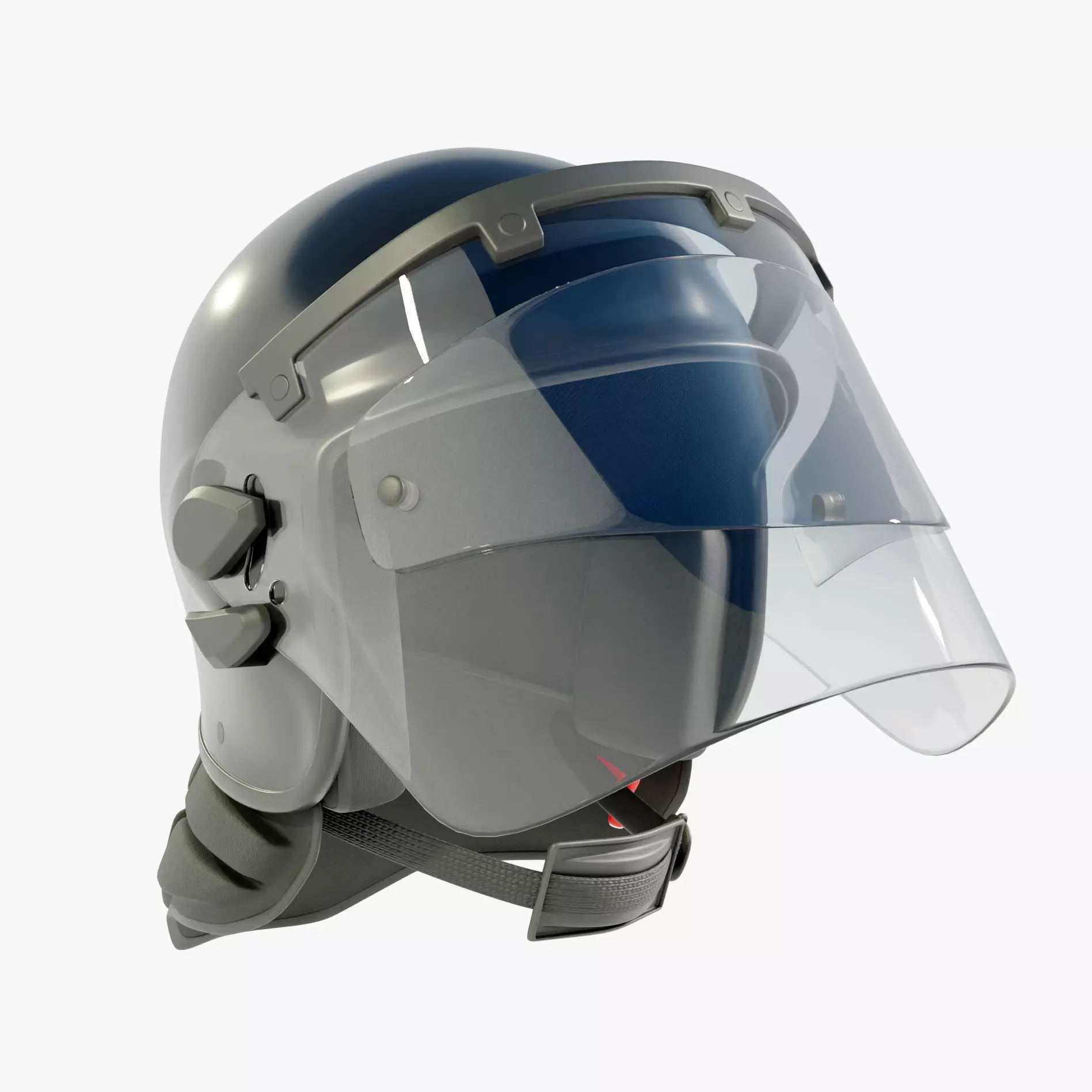 Police Riot Helmet 3D model_0