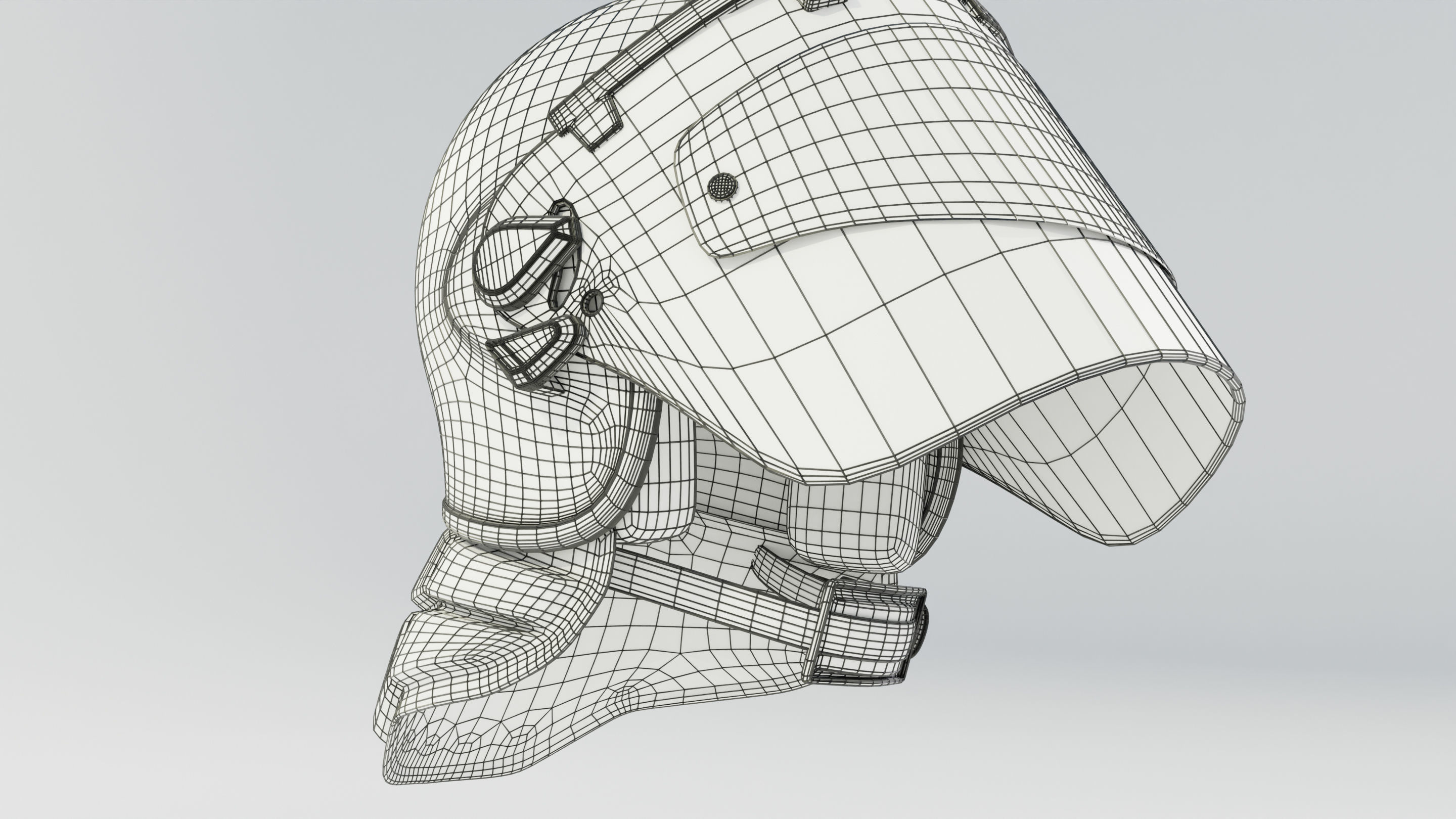 Police Riot Helmet 3D model_18