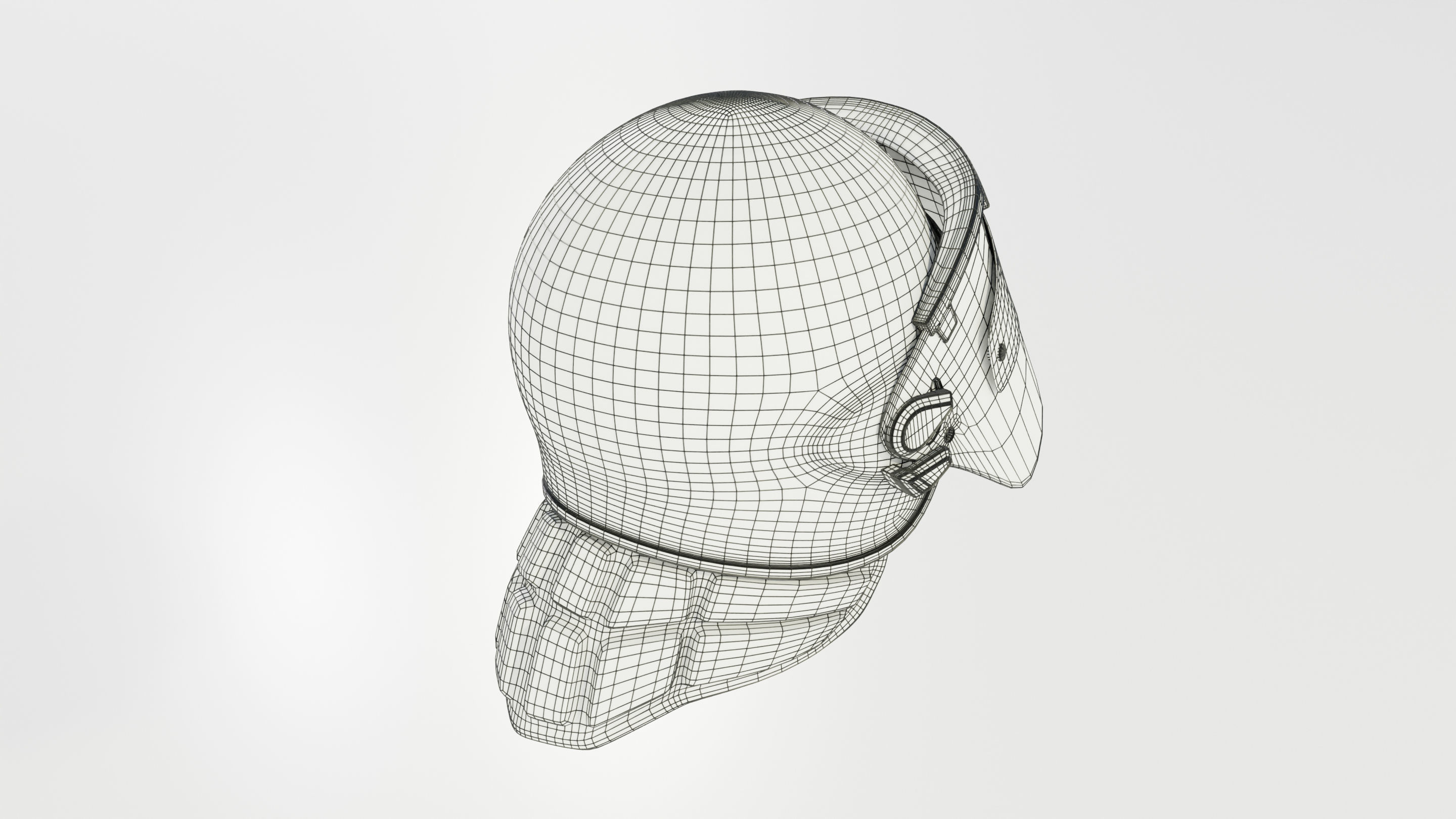 Police Riot Helmet 3D model_15