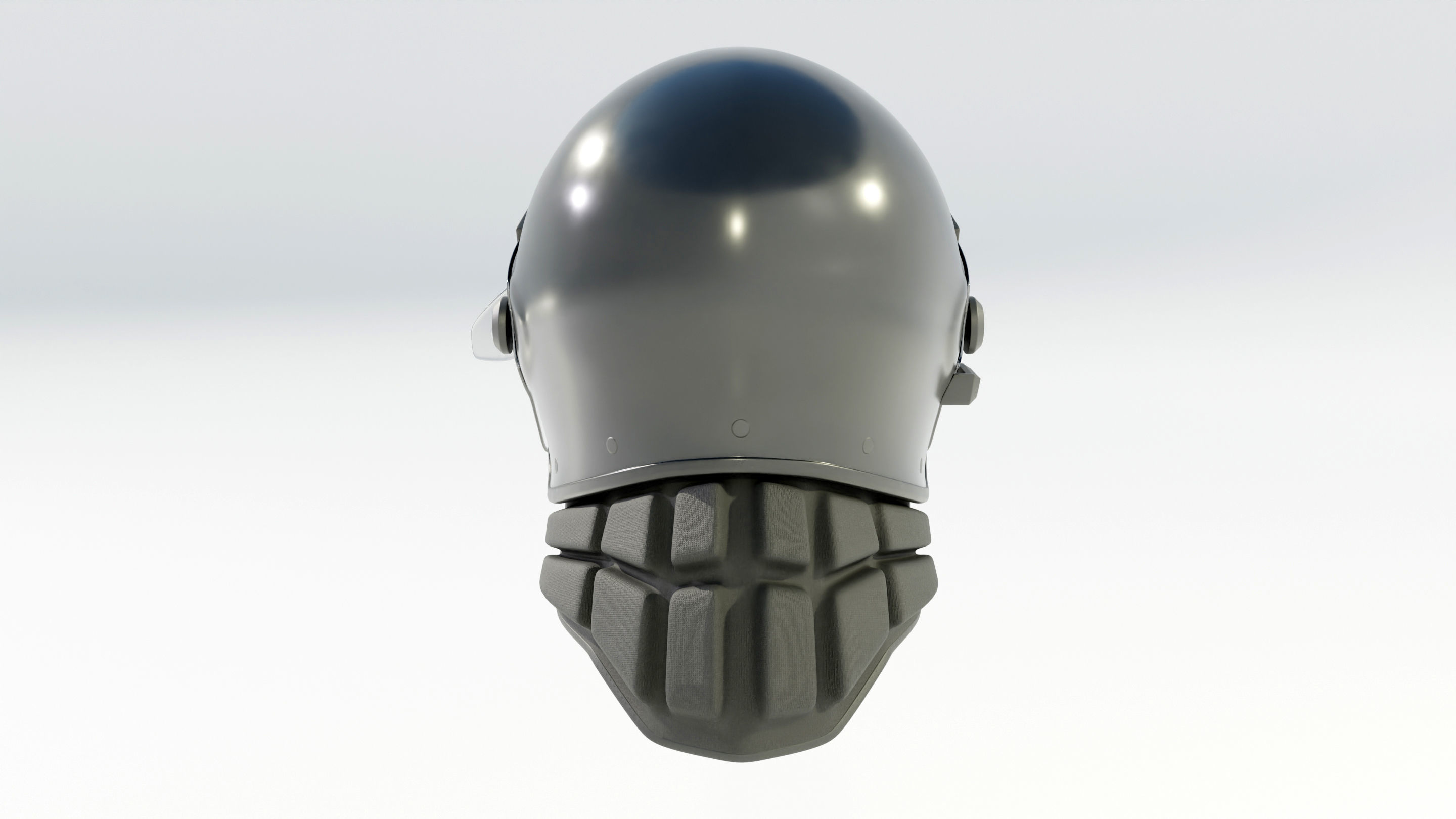 Police Riot Helmet 3D model_7