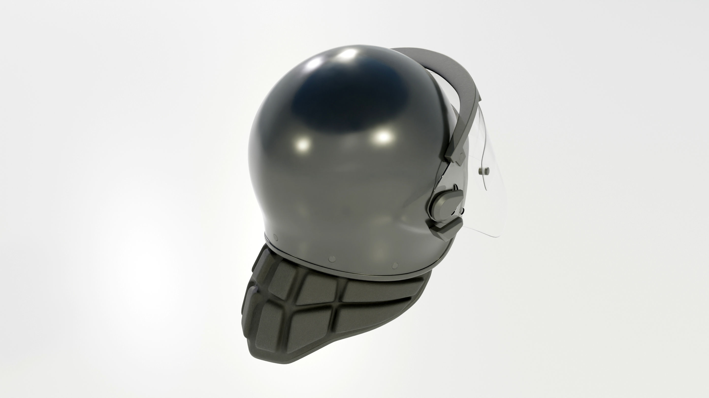 Police Riot Helmet 3D model_5