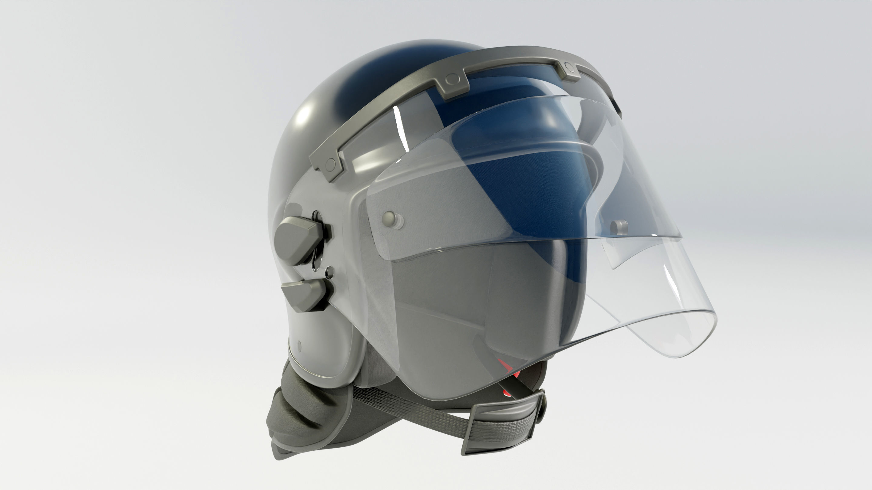 Police Riot Helmet 3D model_6