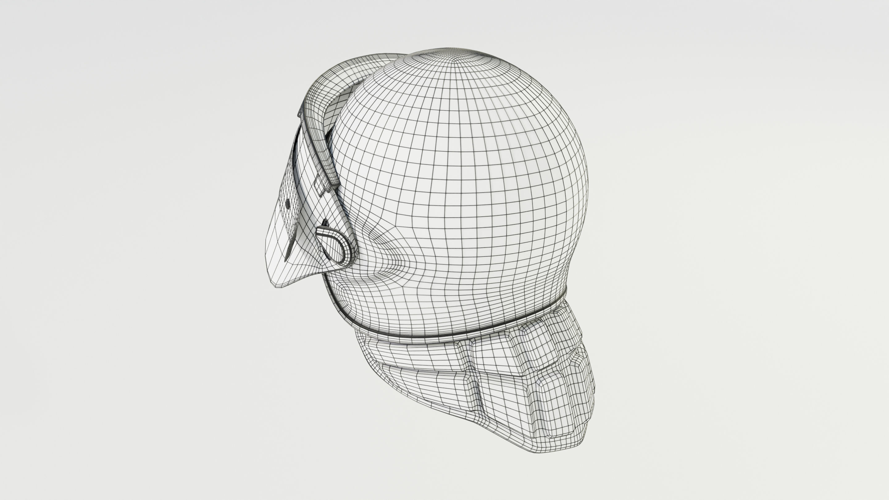 Police Riot Helmet 3D model_14