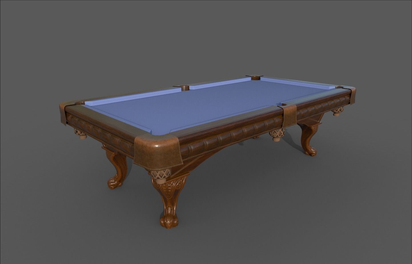 GameReady AR VR PoolTable Low-poly 3D model_2