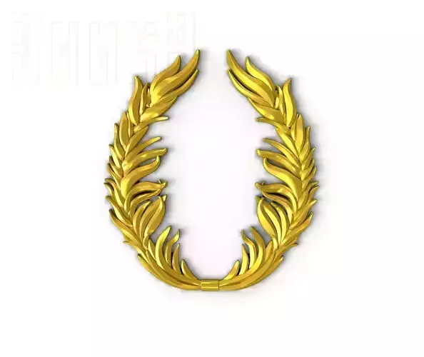 Wreath for medal coin badge 3D print model