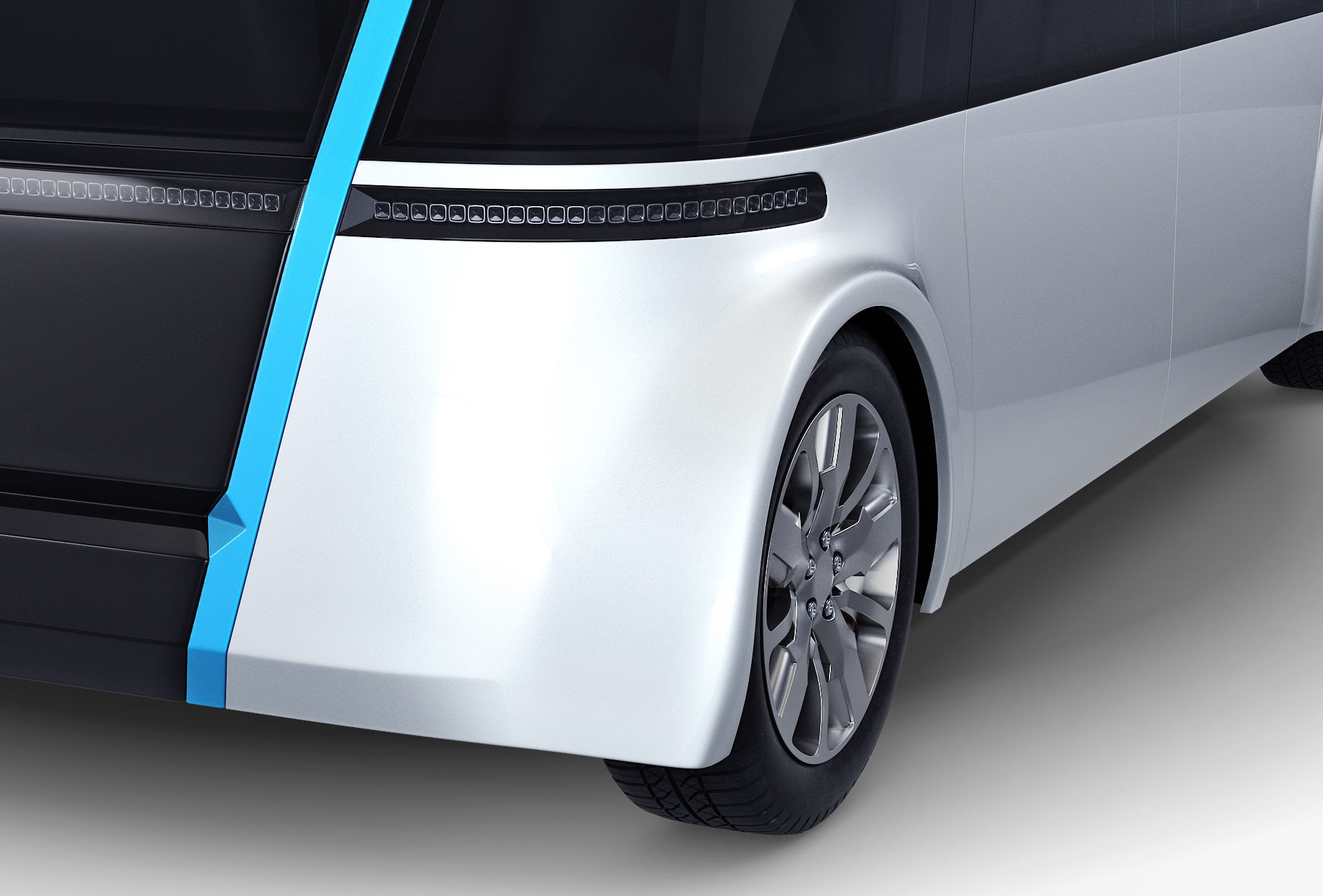 Electric Unmanned City Bus v 1 3D model_9
