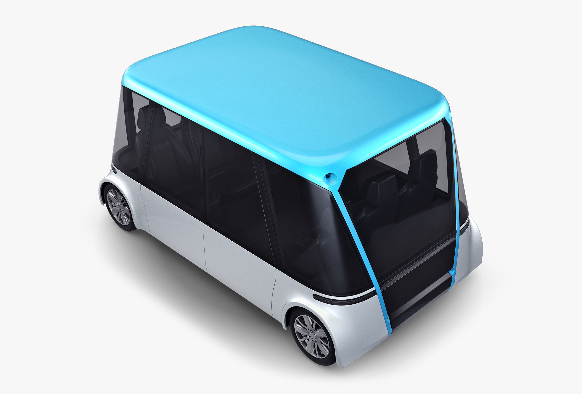 Electric Unmanned City Bus v 1 3D model_4