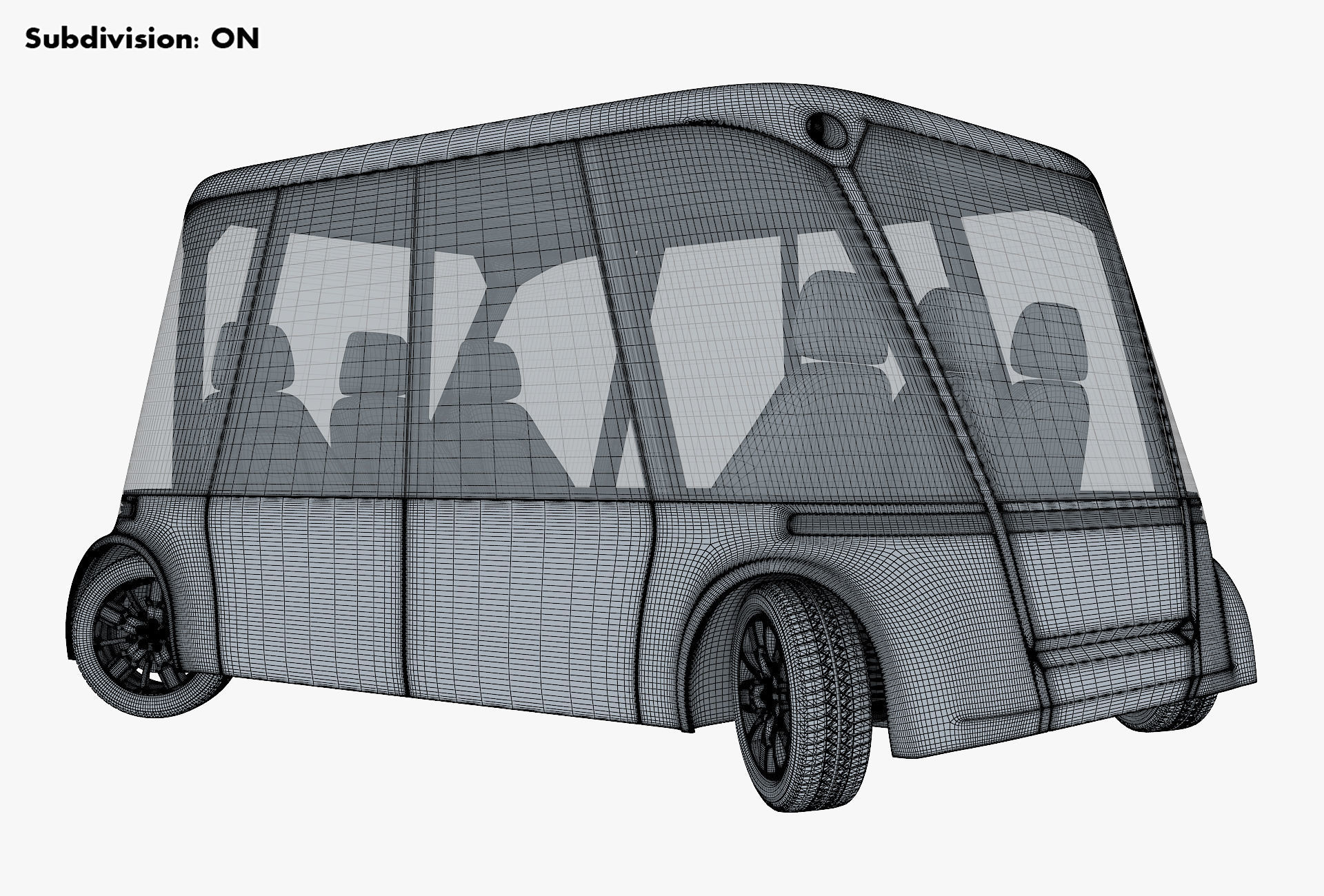 Electric Unmanned City Bus v 1 3D model_21