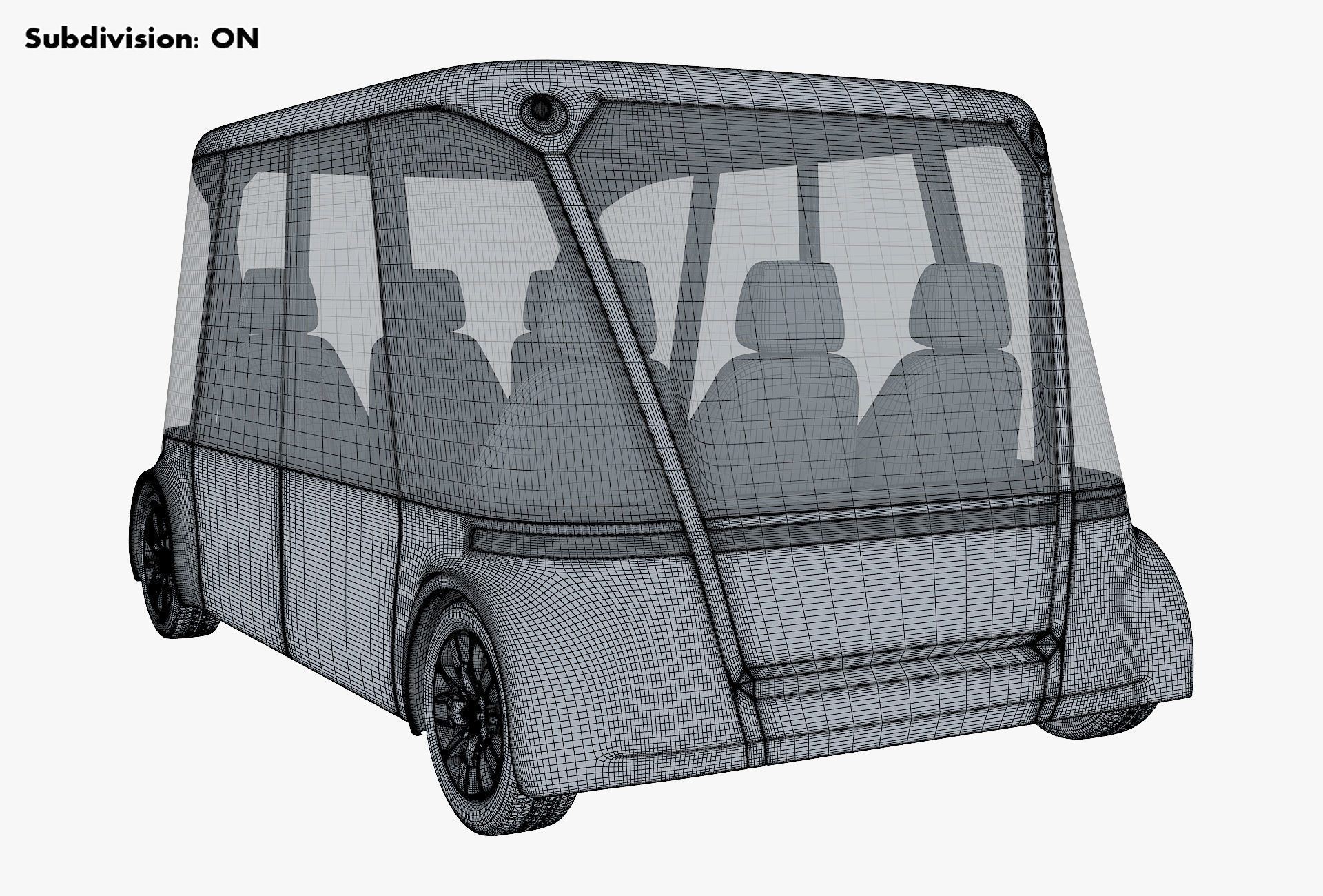 Electric Unmanned City Bus v 1 3D model_13