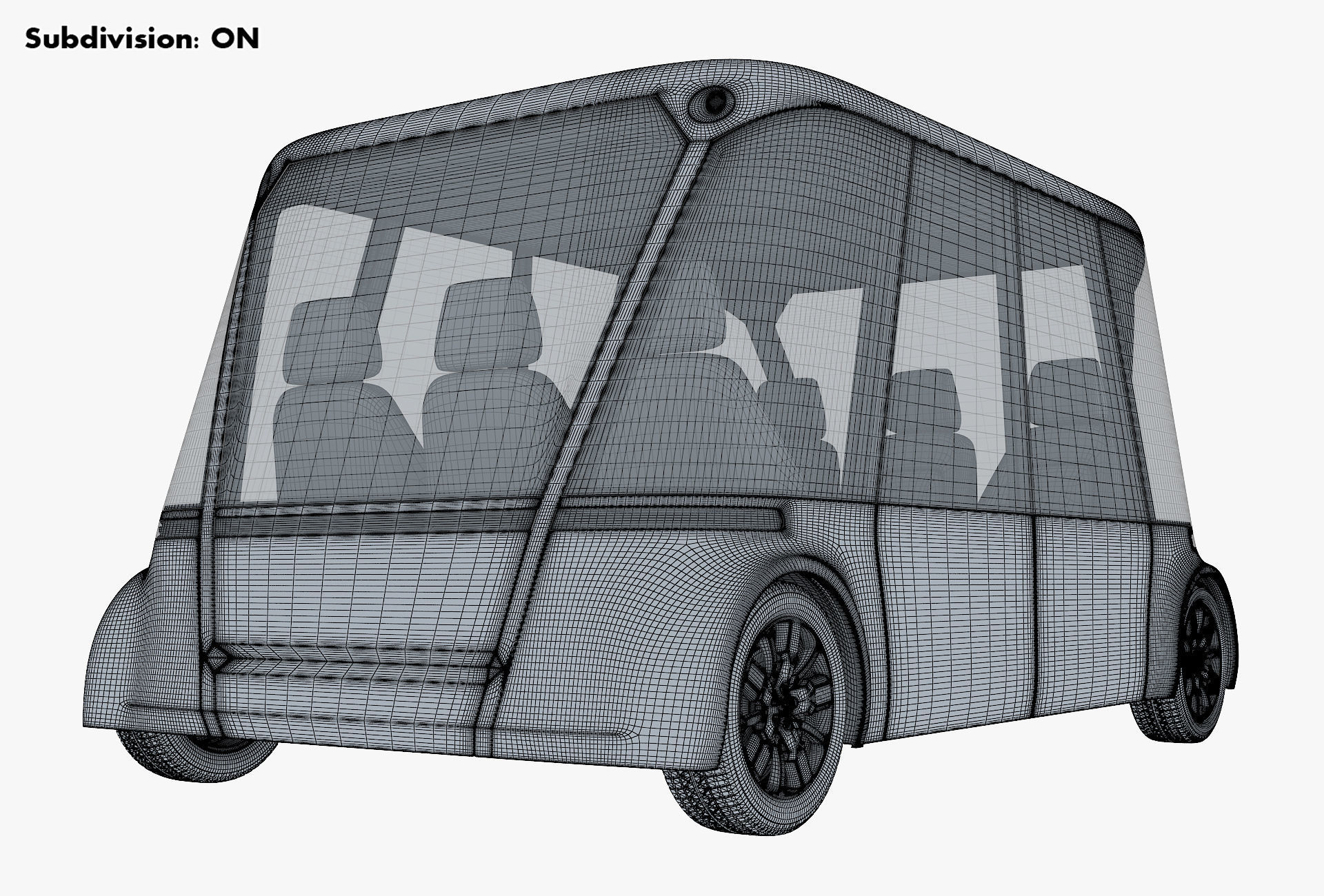 Electric Unmanned City Bus v 1 3D model_15